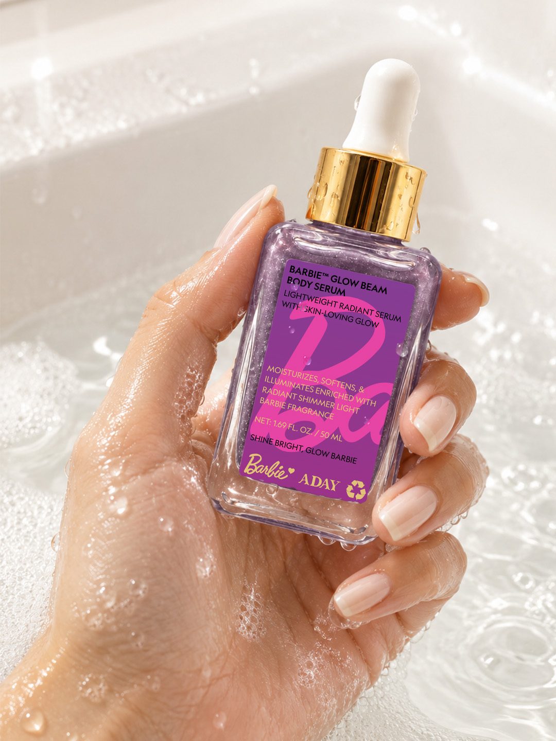 ADAY x Barbie Glow Beam Body Serum: in water